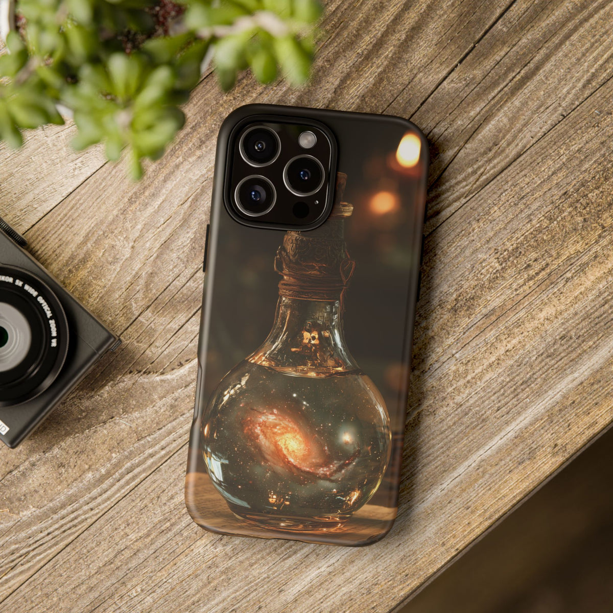 Bottled Cosmos iPhone Tough Case | Galaxy in an Antique Bottle