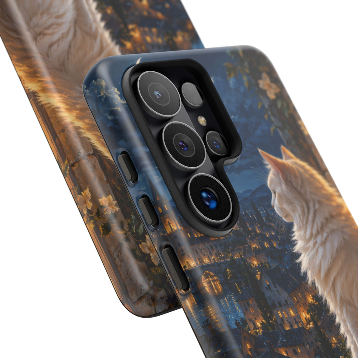 Moonlit Window Samsung Galaxy Tough Case | white cat