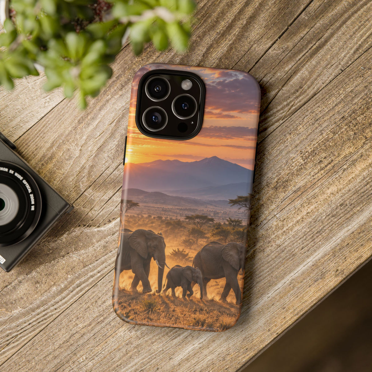Elephants at First Light iPhone Tough Case | african elephants
