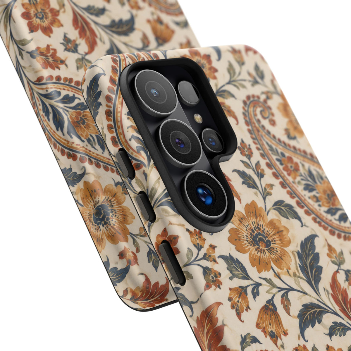Saffron Heirloom Samsung Galaxy Tough Case | Floral Paisley on Ivory