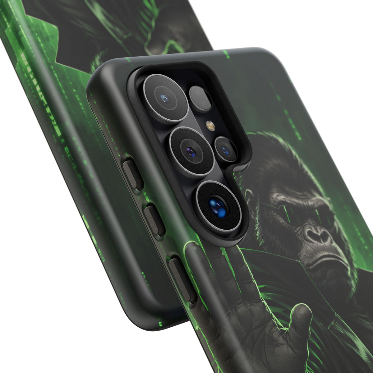 Cyberpunk Gorilla Samsung Galaxy Tough Case | Neon Code Silverback