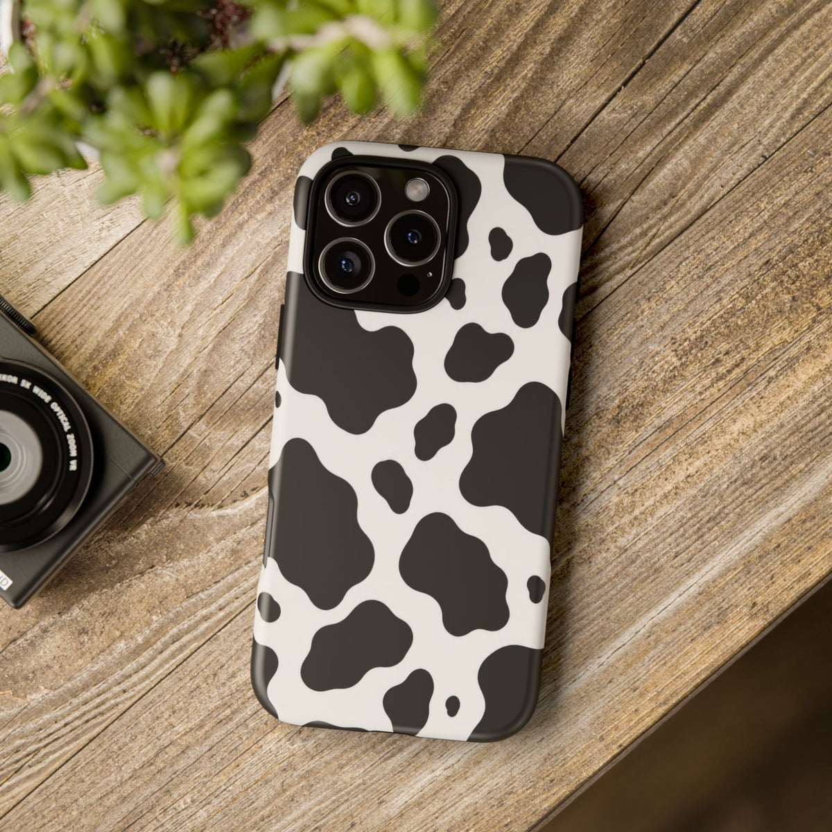 Classic Holstein iPhone Tough Case | Black & White Cow Print