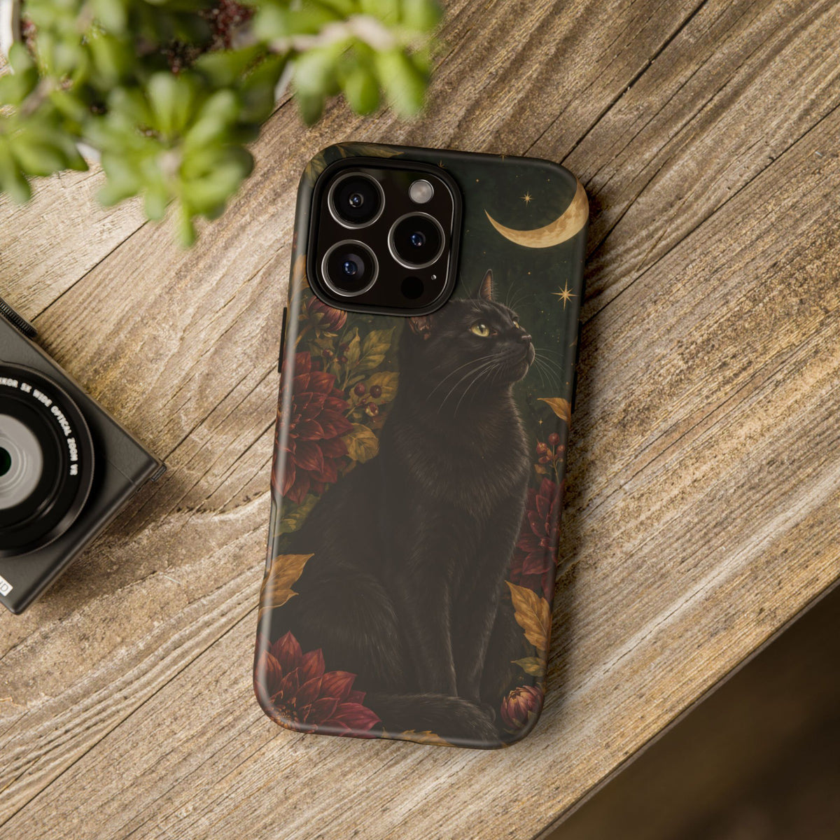 Midnight Familiar iPhone Tough Case | black cat