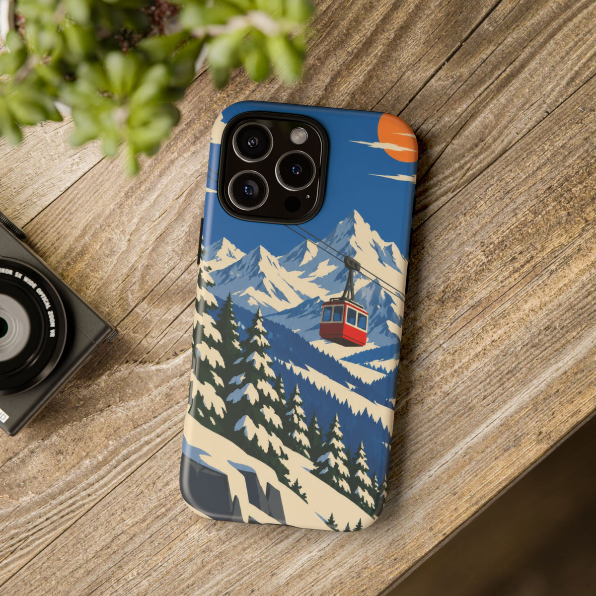 Swiss Skiing — Lift to the Sky iPhone Tough Case