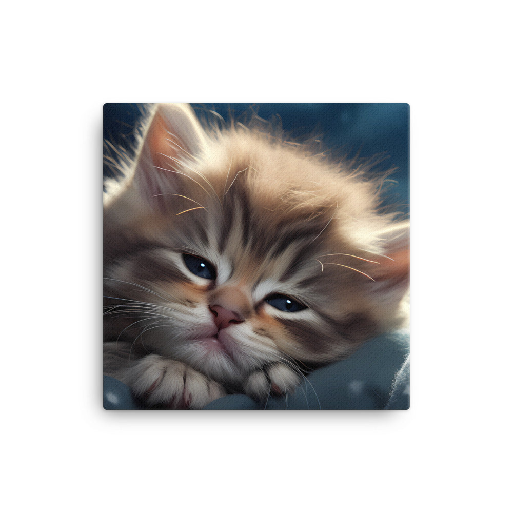 Canvas Wall Art - Sleepy Star Kitty