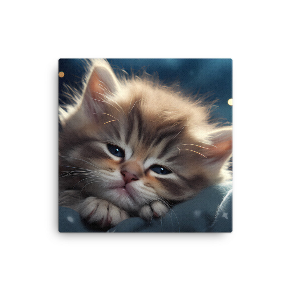 Canvas Wall Art - Sleepy Star Kitty