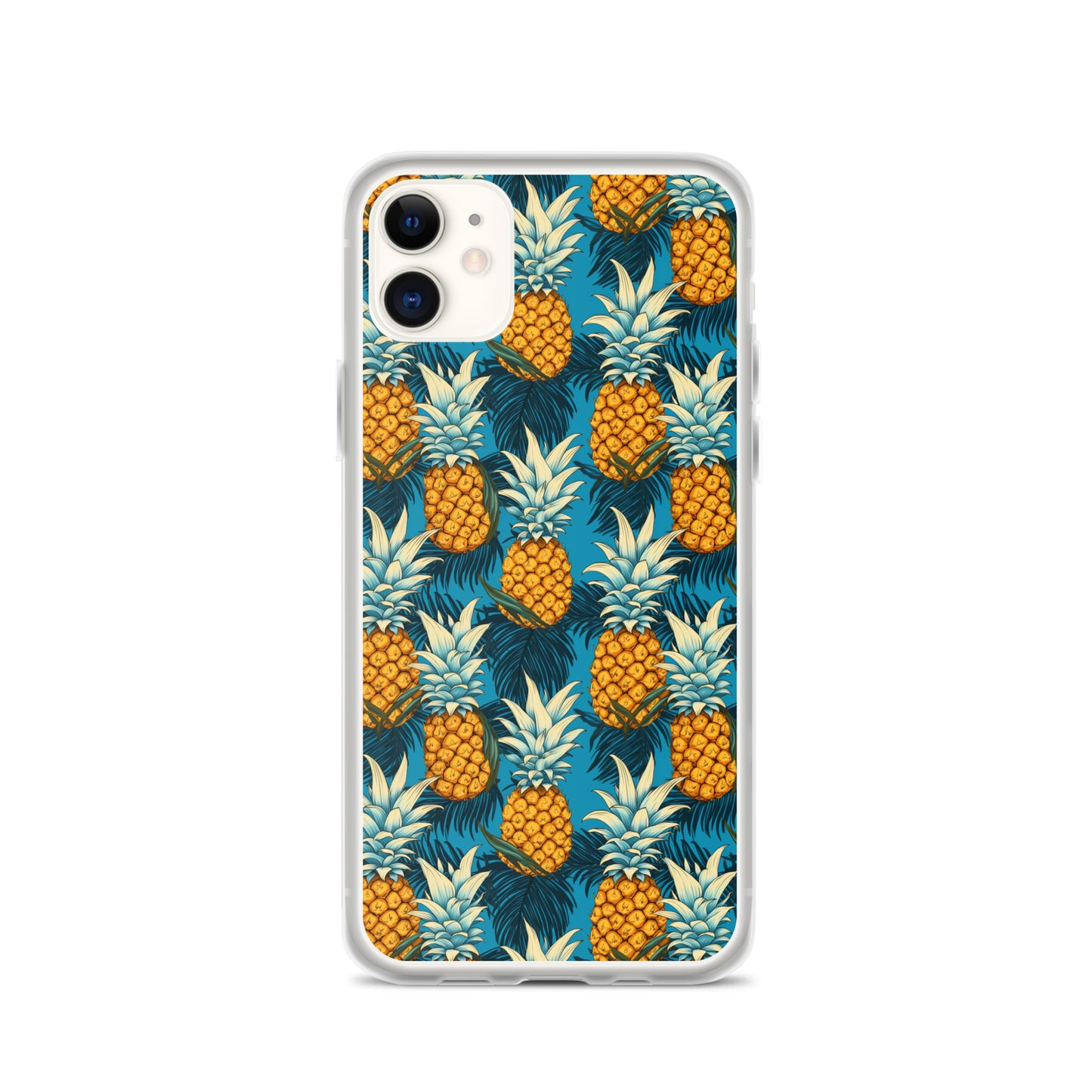 iPhone Case - Pineapple Pattern on Blue