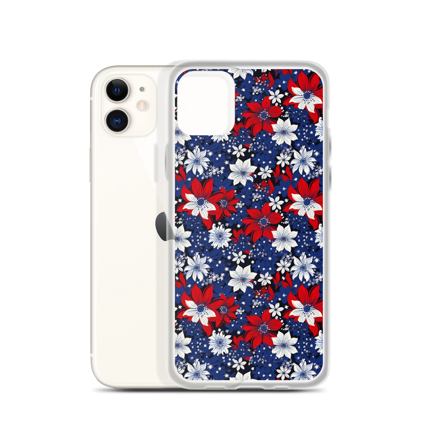 iPhone Case - Patriotic Poinsettas