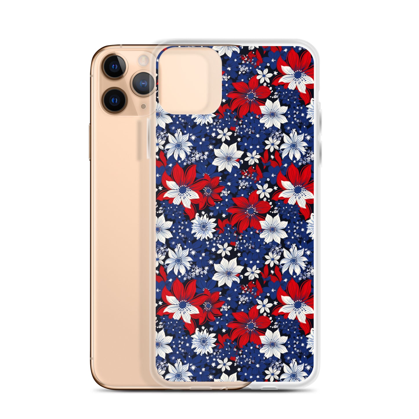 iPhone Case - Patriotic Poinsettas