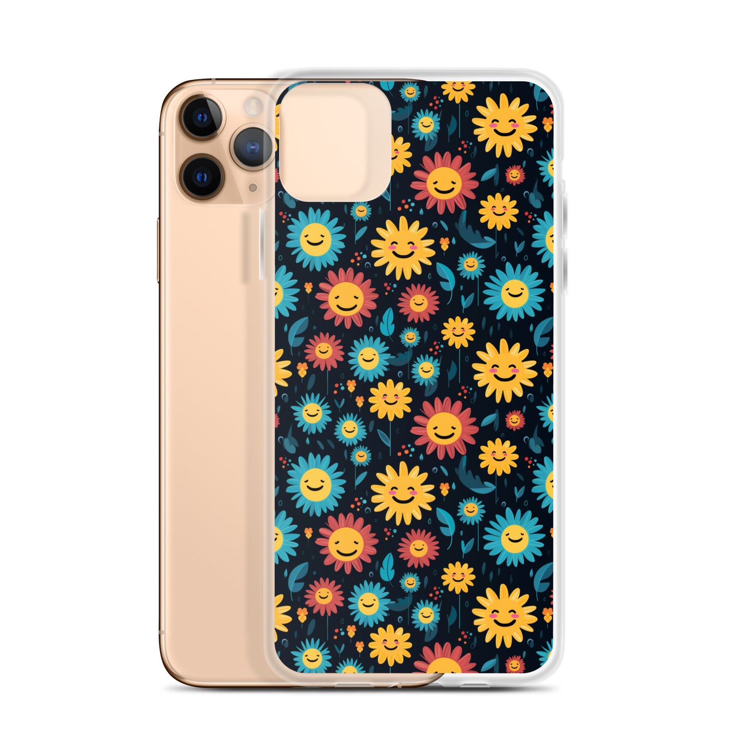 iPhone Case - Happy Smiley Flowers
