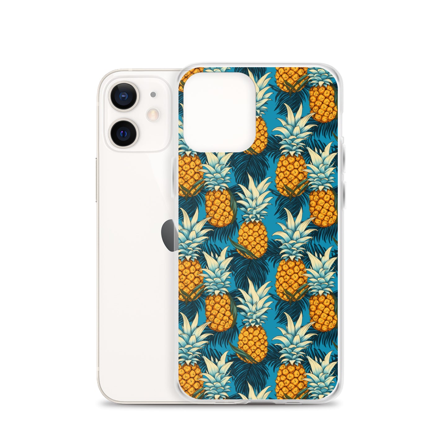 iPhone Case - Pineapple Pattern on Blue