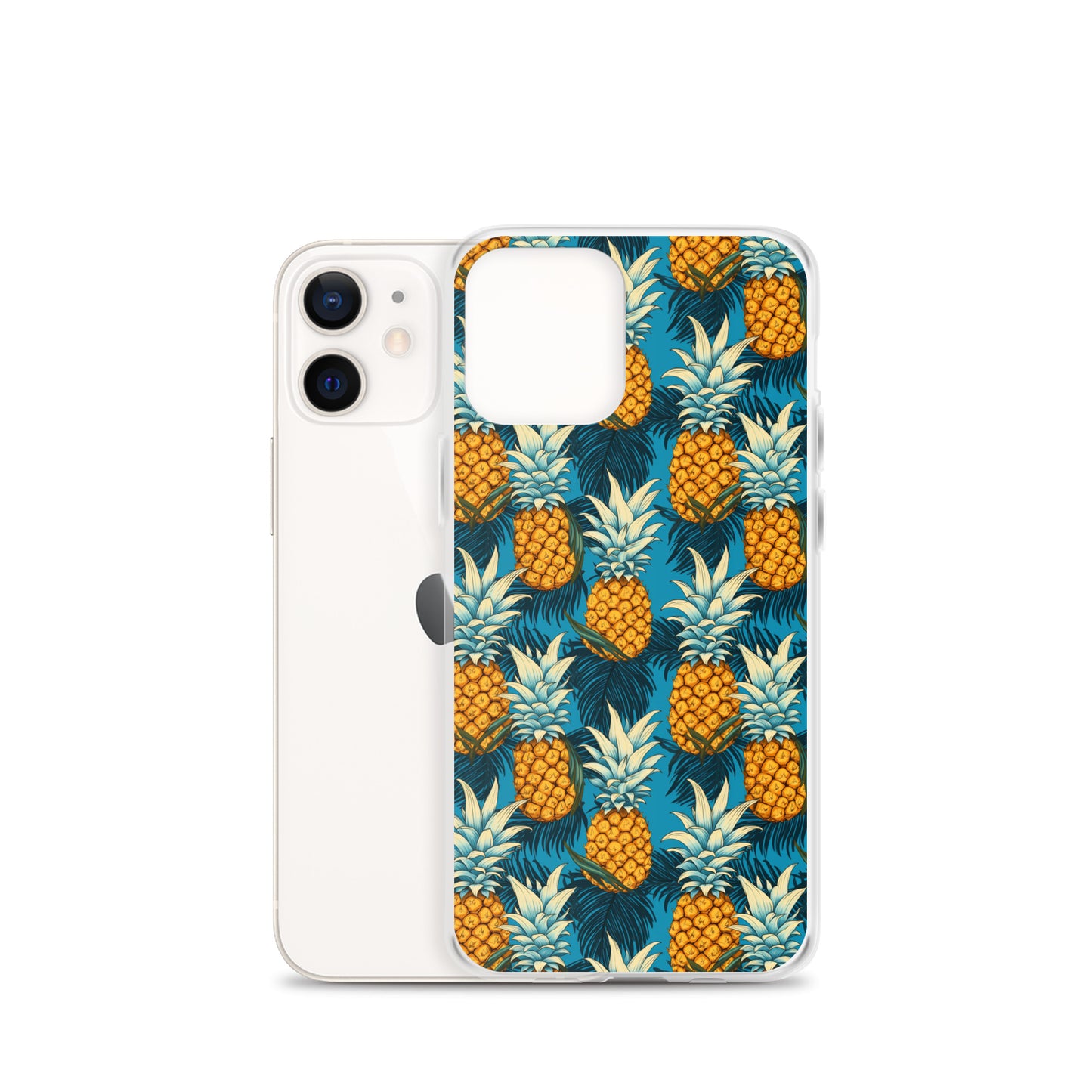iPhone Case - Pineapple Pattern on Blue