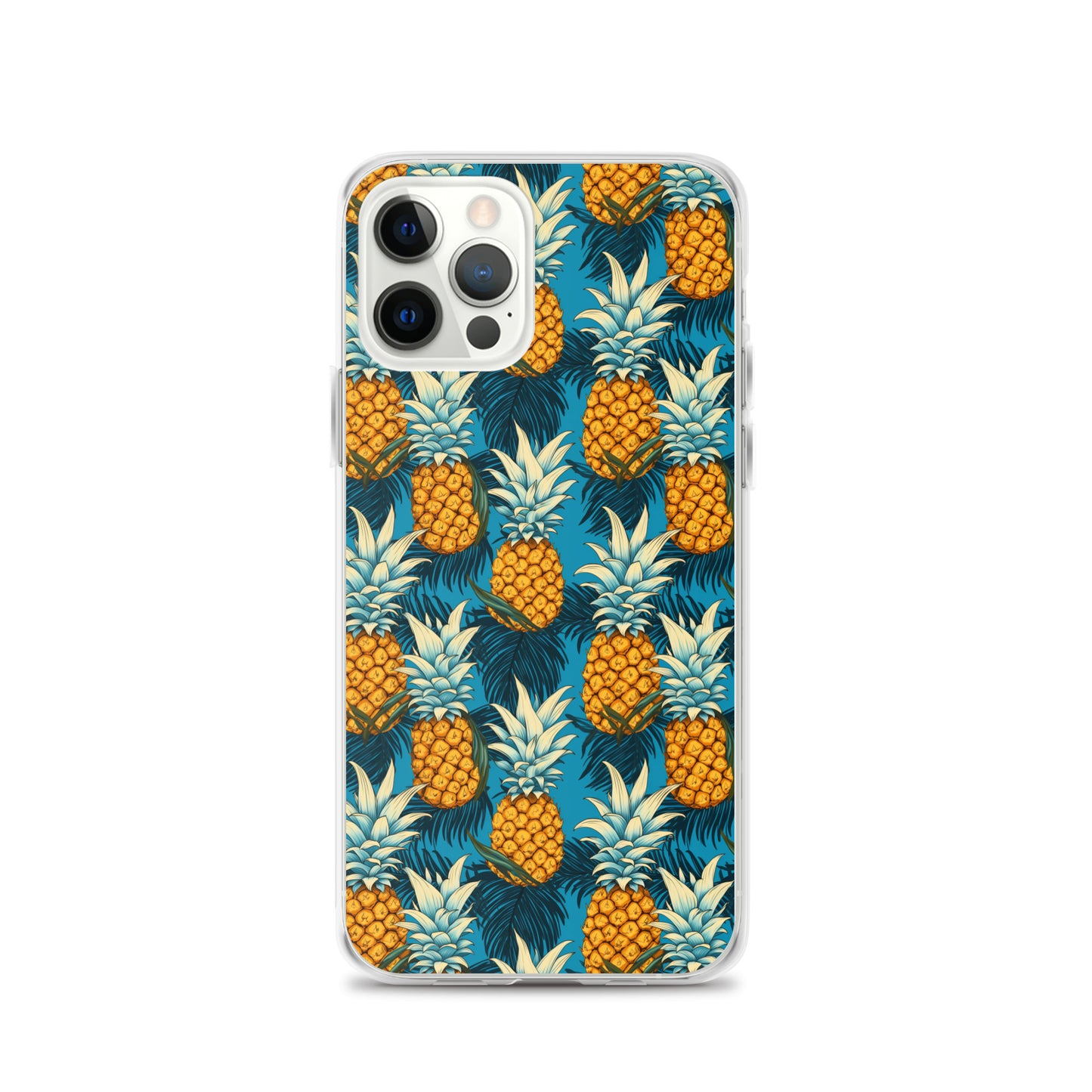 iPhone Case - Pineapple Pattern on Blue