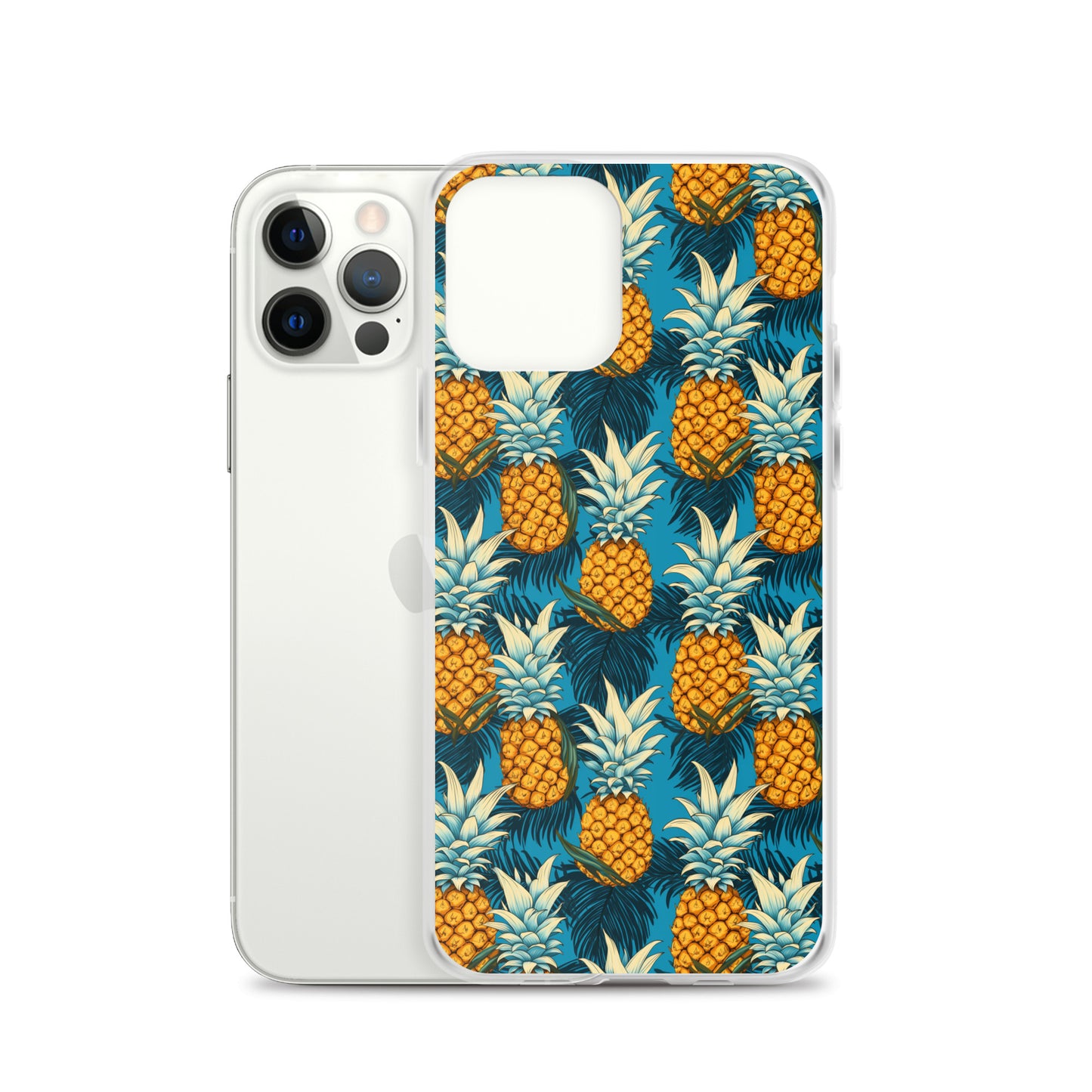 iPhone Case - Pineapple Pattern on Blue