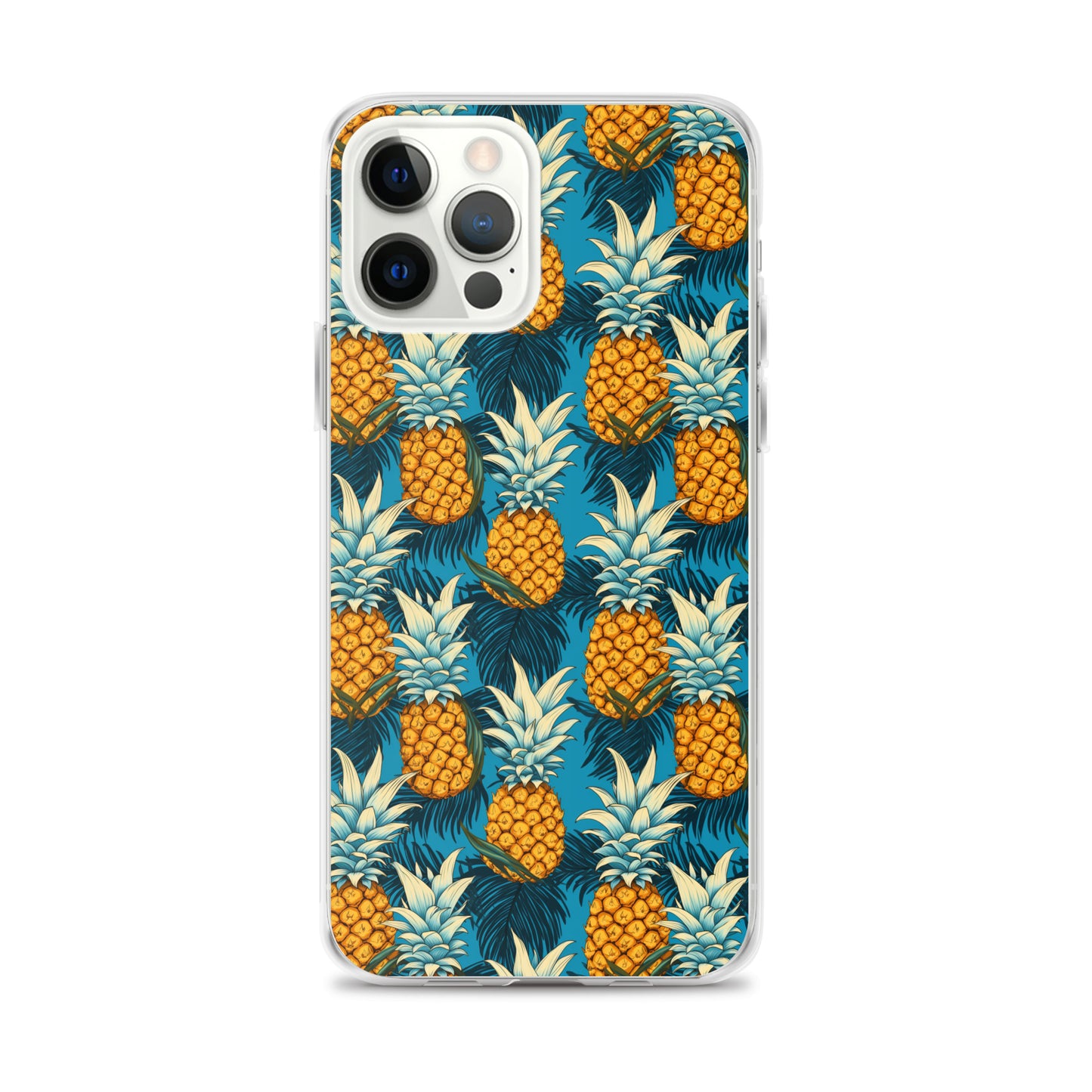 iPhone Case - Pineapple Pattern on Blue