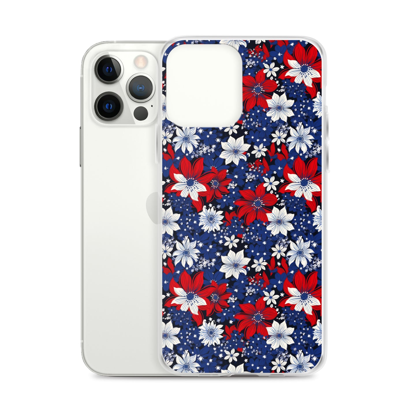 iPhone Case - Patriotic Poinsettas