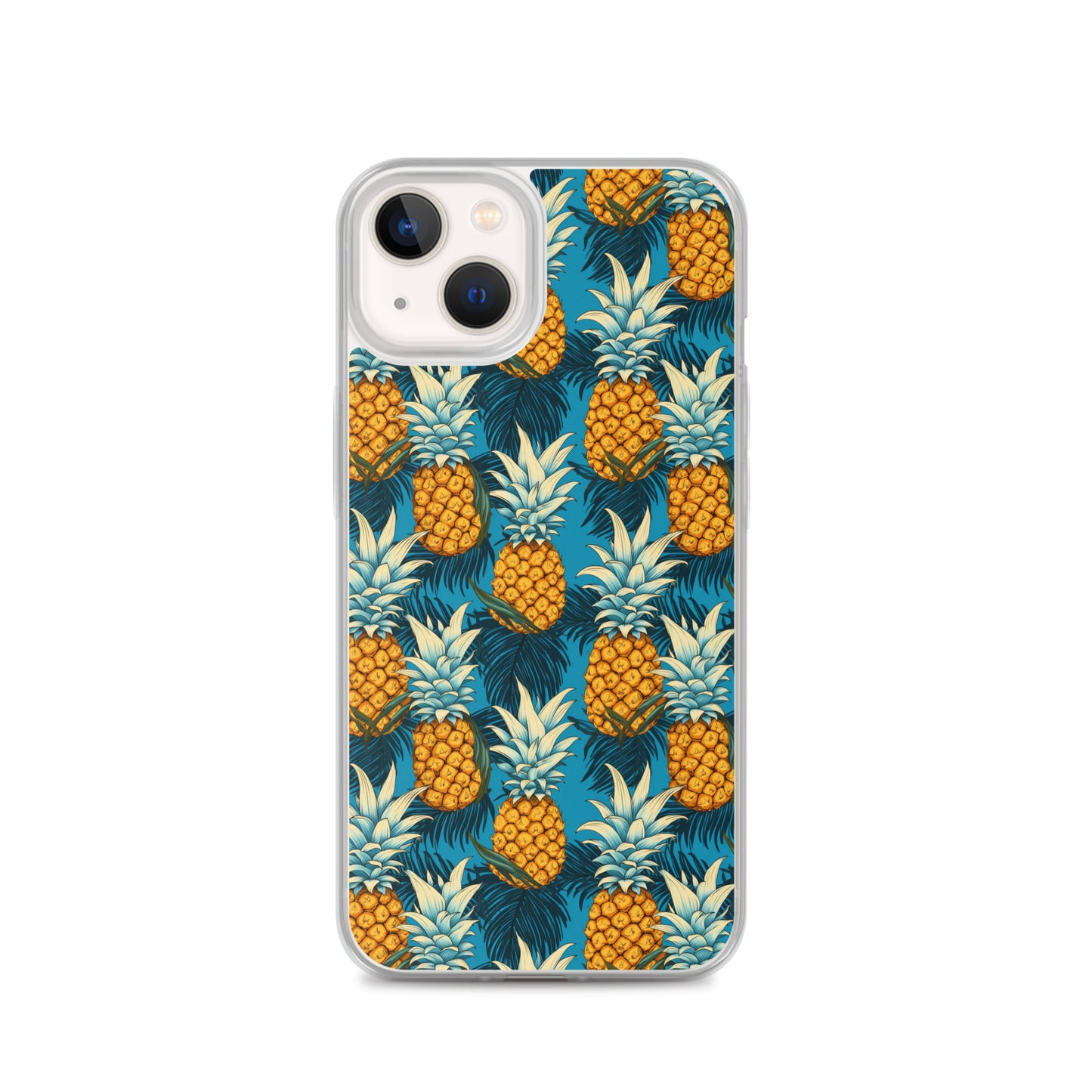iPhone Case - Pineapple Pattern on Blue