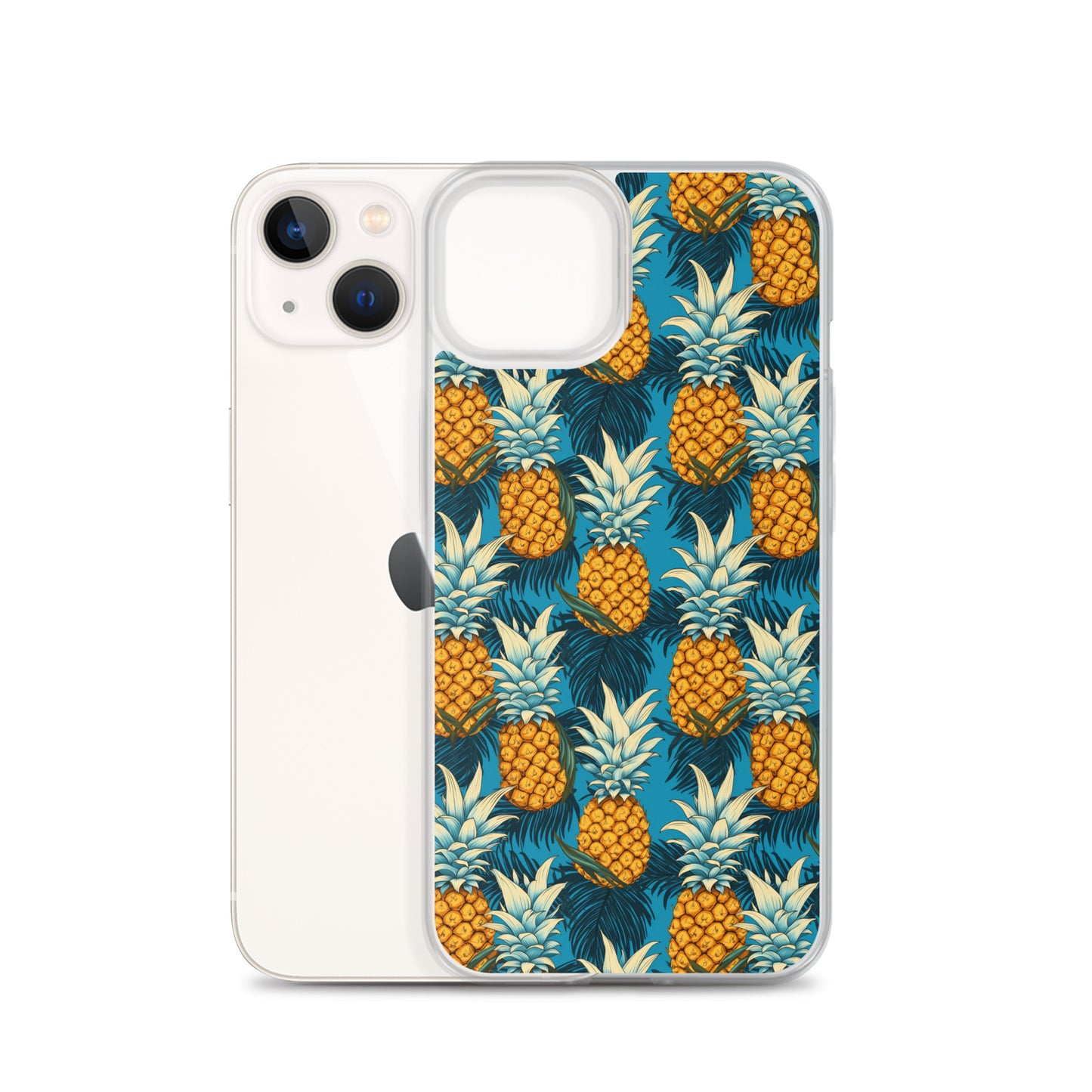 iPhone Case - Pineapple Pattern on Blue