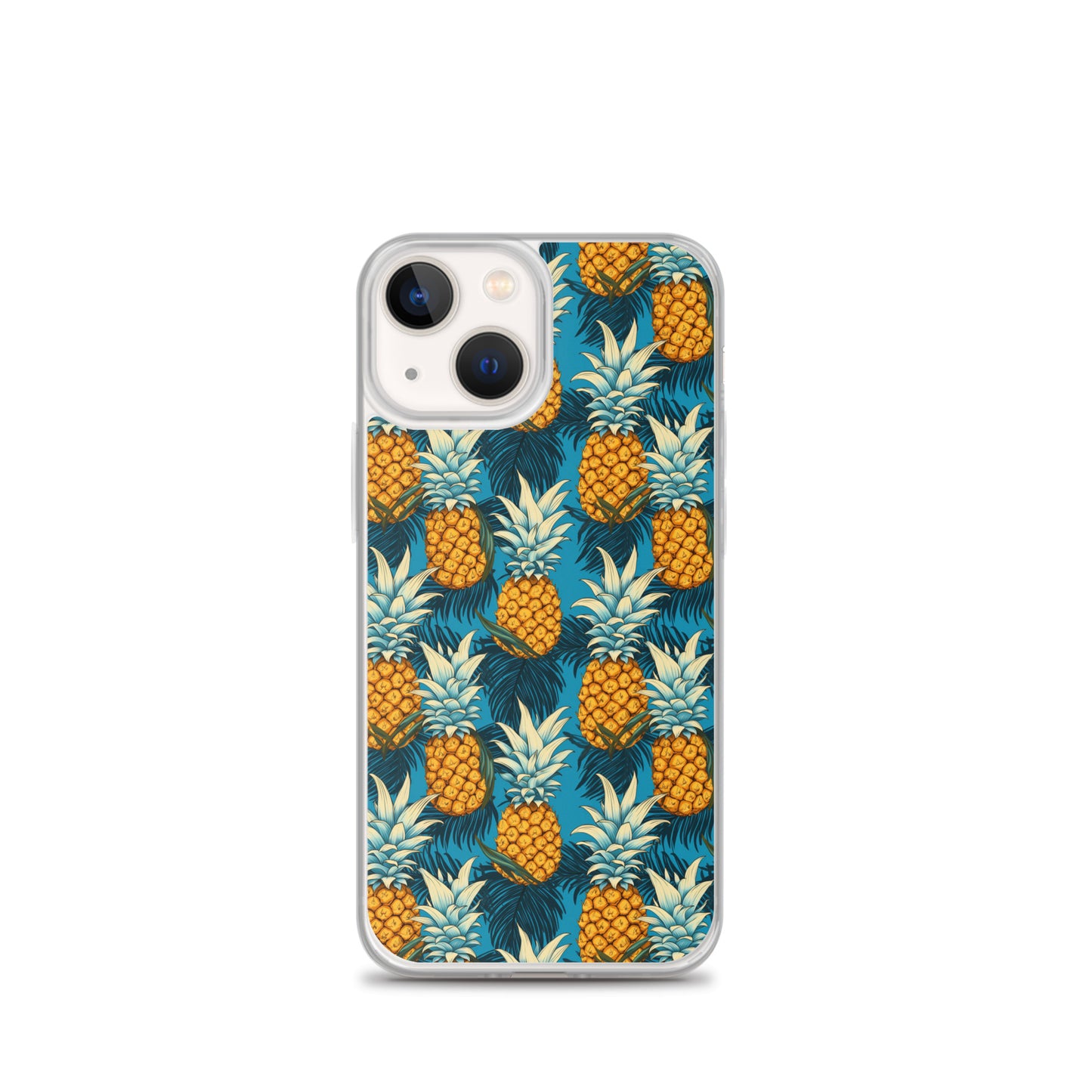 iPhone Case - Pineapple Pattern on Blue