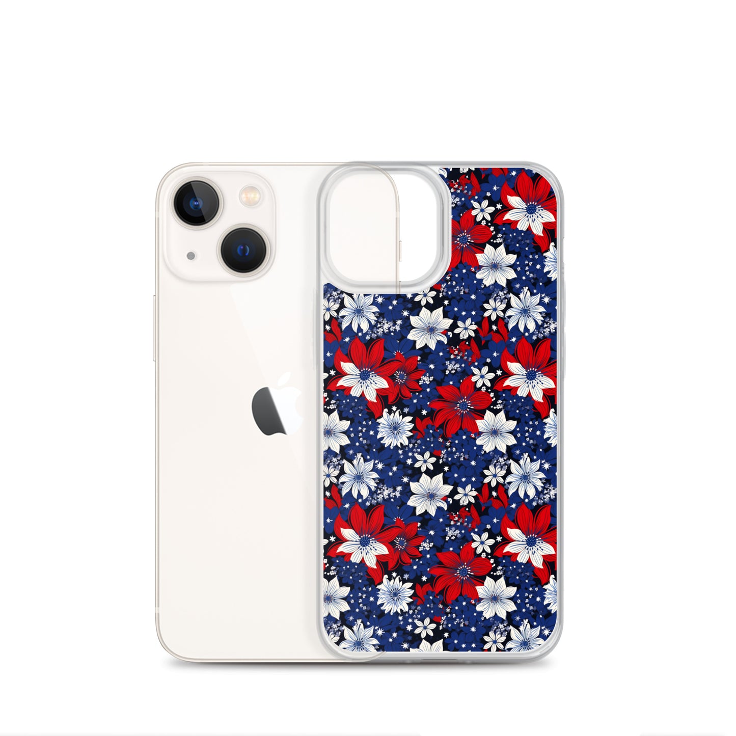 iPhone Case - Patriotic Poinsettas