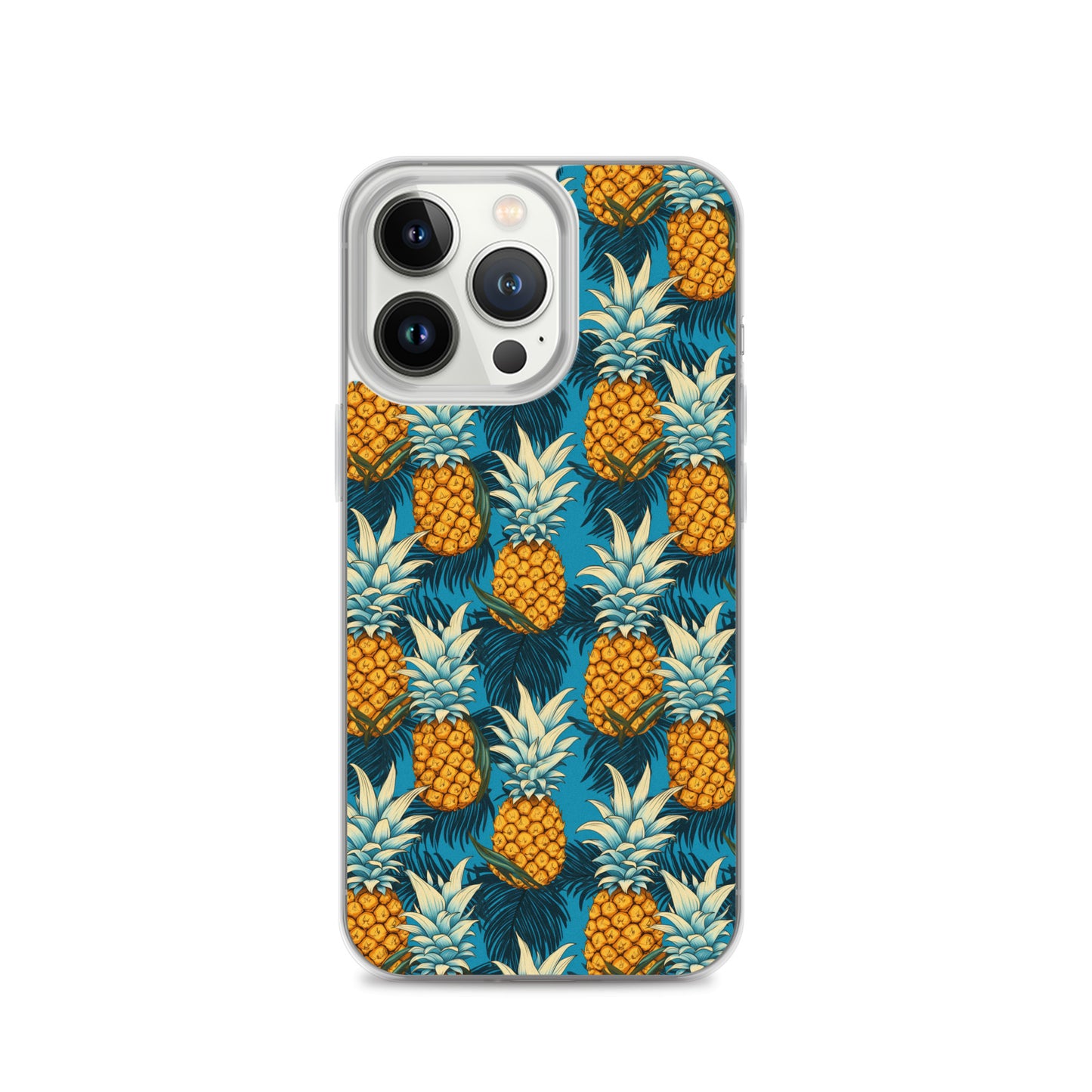 iPhone Case - Pineapple Pattern on Blue
