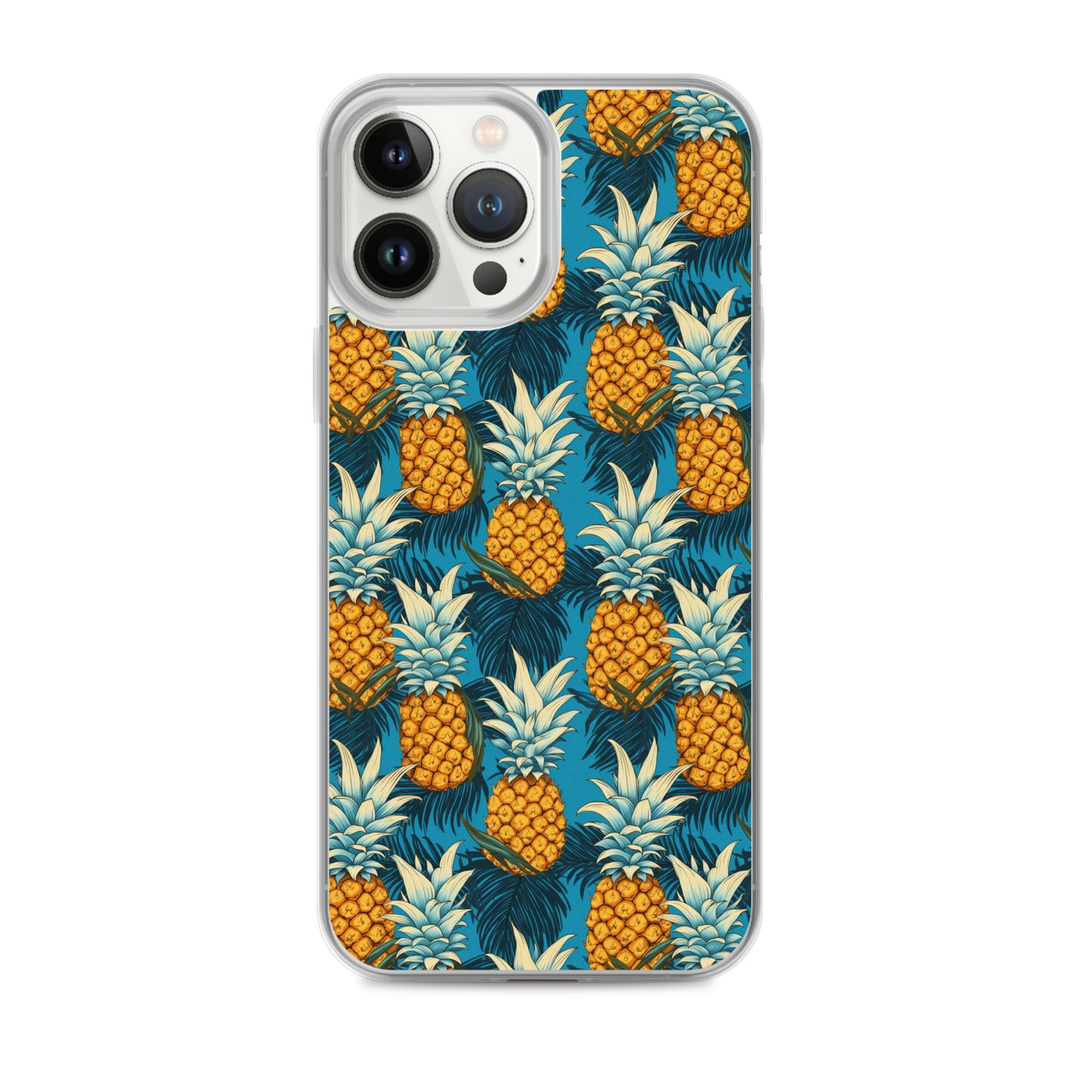 iPhone Case - Pineapple Pattern on Blue