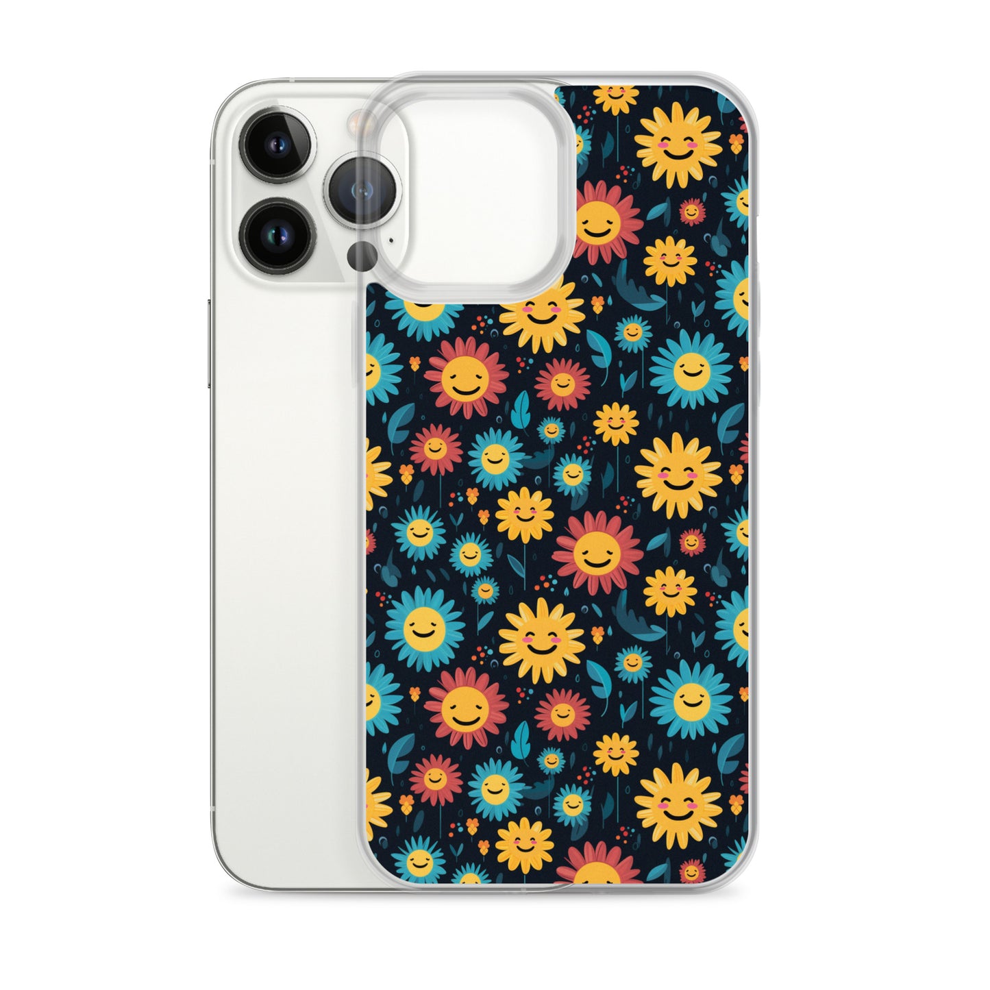 iPhone Case - Happy Smiley Flowers