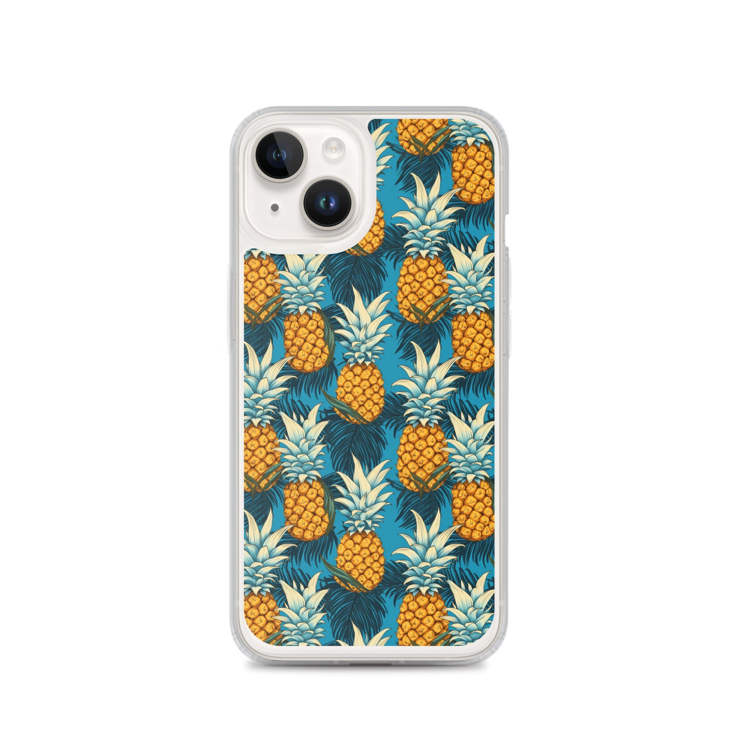 iPhone Case - Pineapple Pattern on Blue