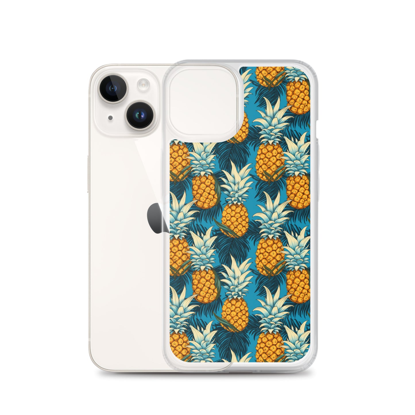 iPhone Case - Pineapple Pattern on Blue