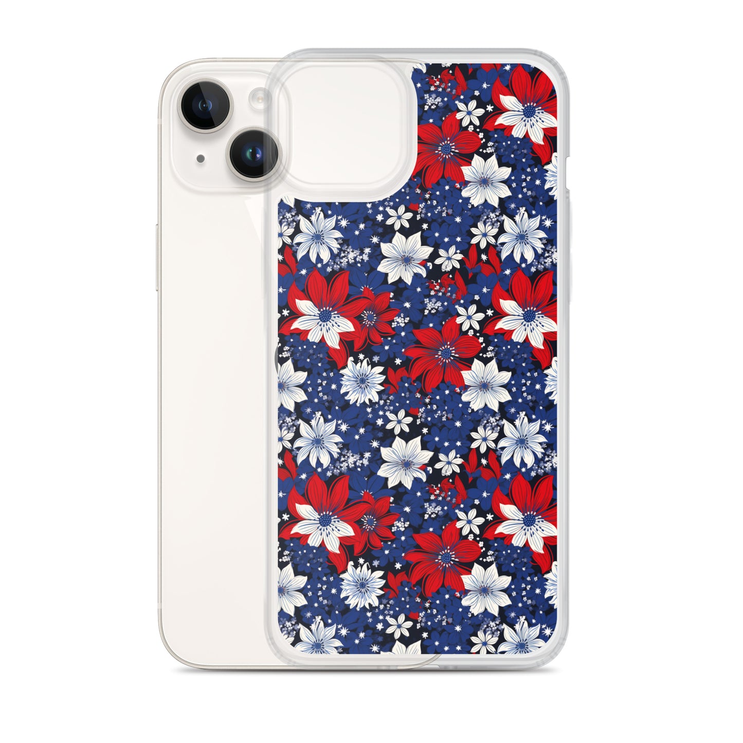iPhone Case - Patriotic Poinsettas