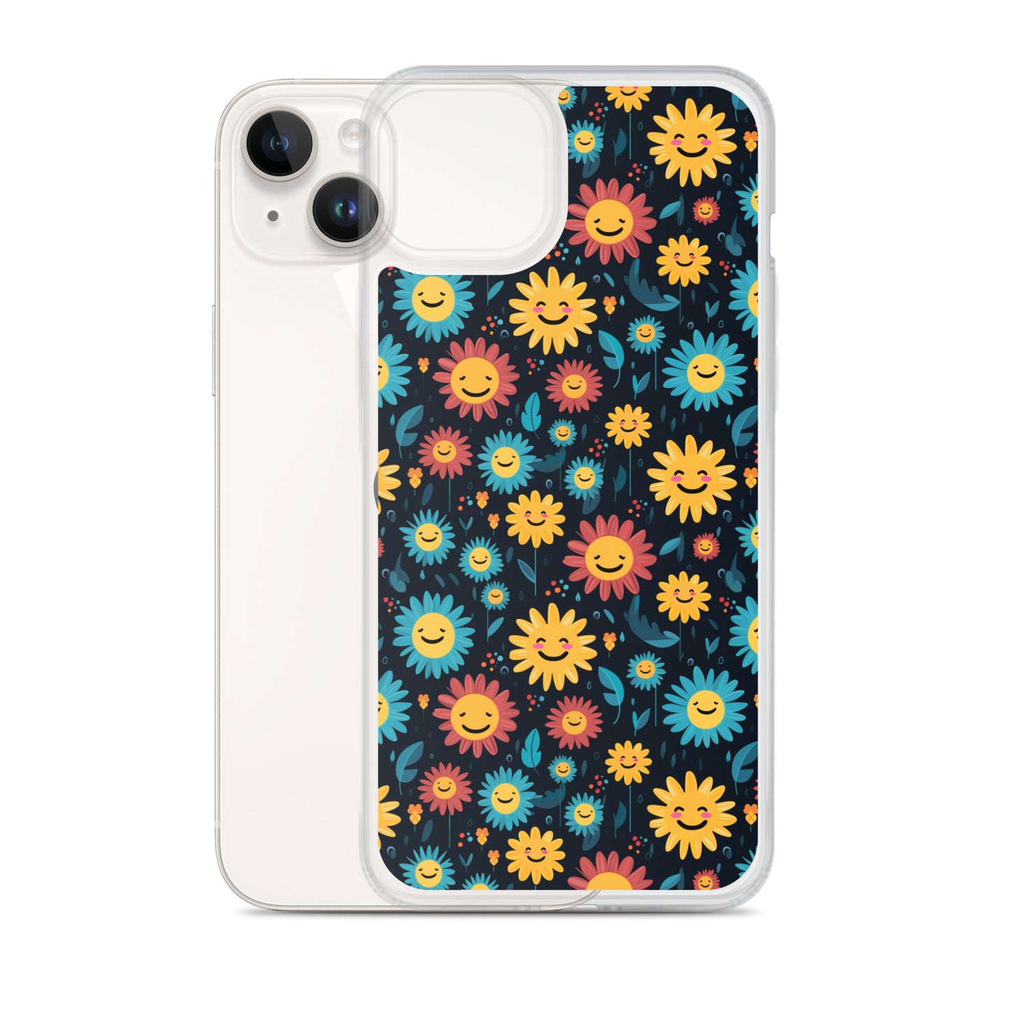 iPhone Case - Happy Smiley Flowers