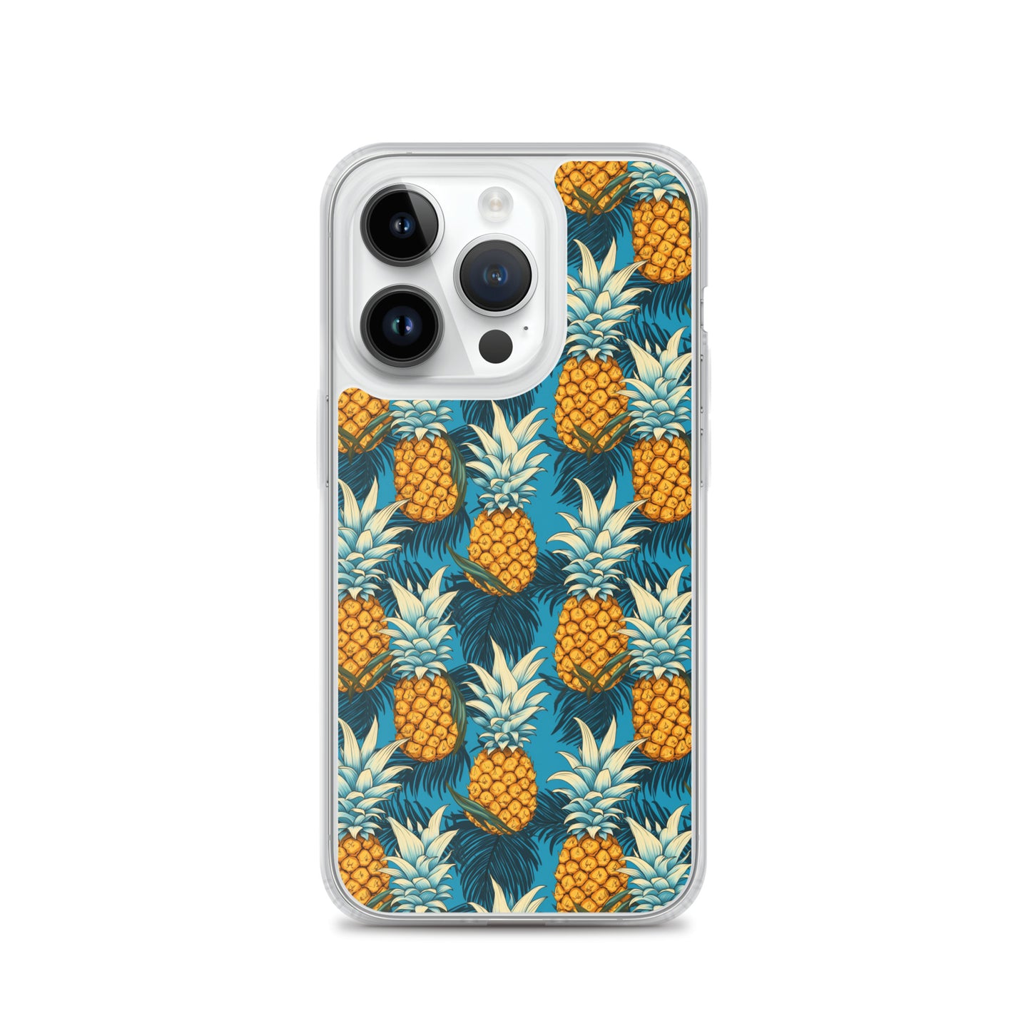 iPhone Case - Pineapple Pattern on Blue
