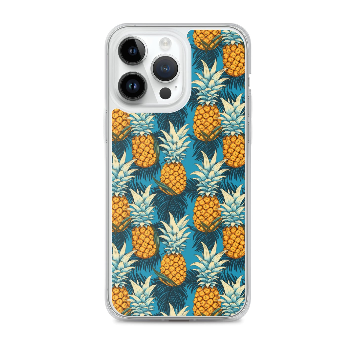 iPhone Case - Pineapple Pattern on Blue