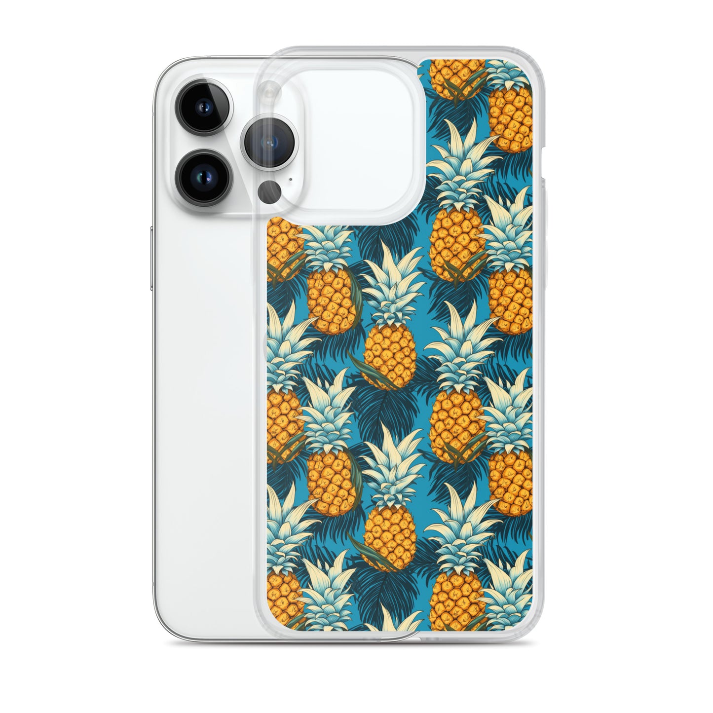 iPhone Case - Pineapple Pattern on Blue