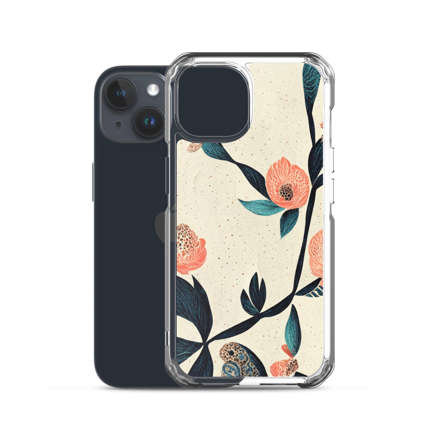 iPhone Case - Paisley Flowers on Speckled Ivory