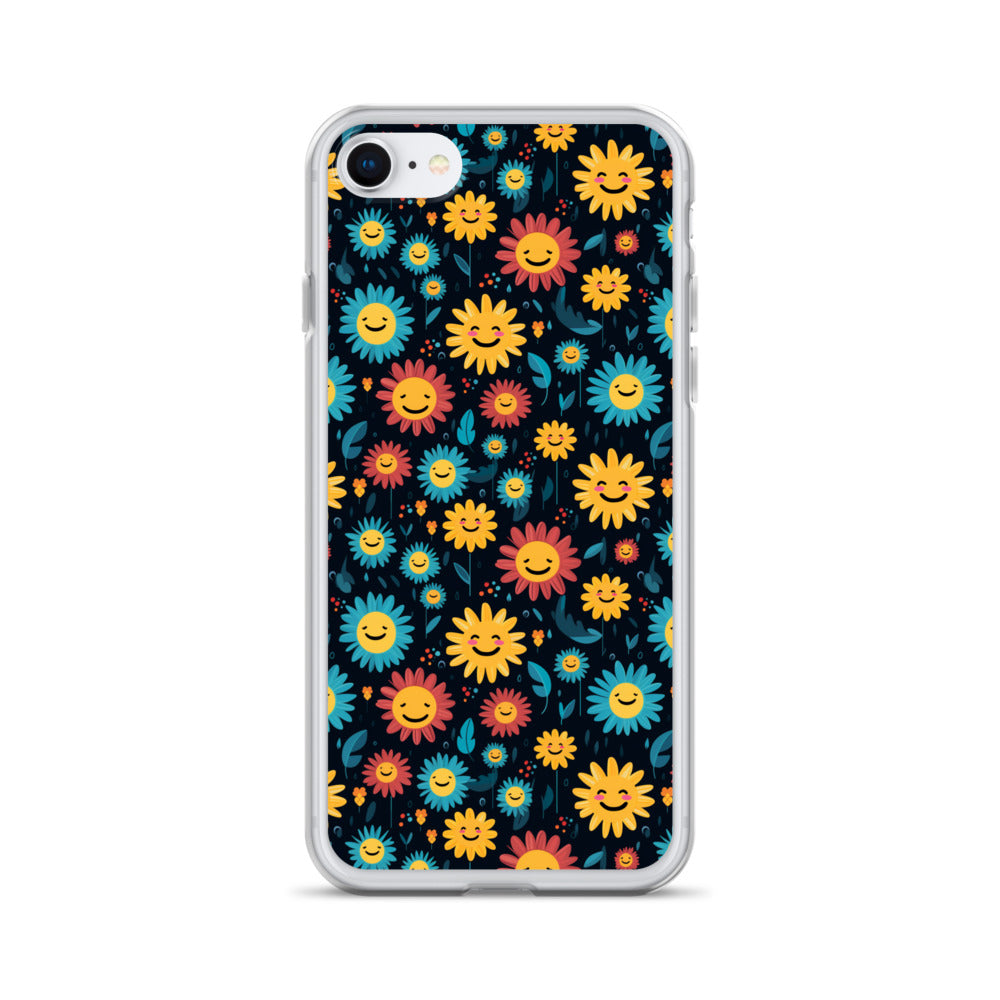 iPhone Case - Happy Smiley Flowers