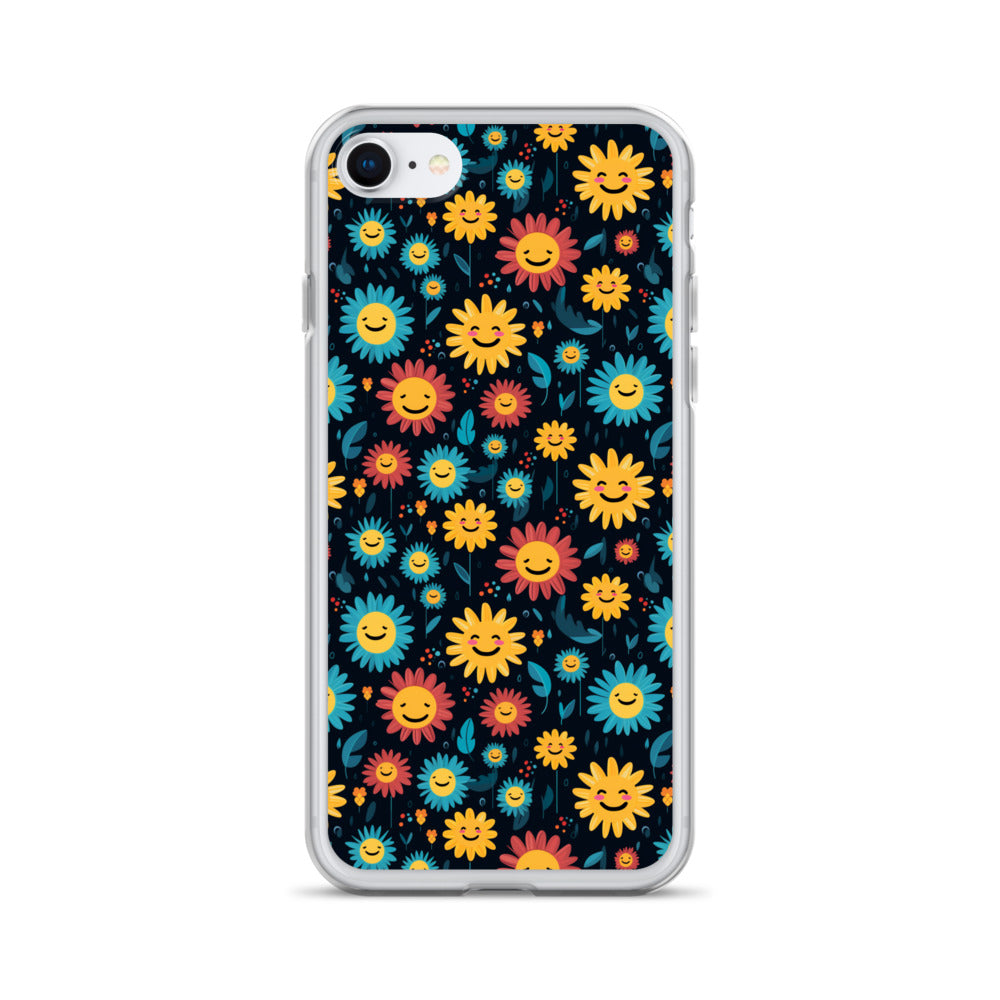 iPhone Case - Happy Smiley Flowers