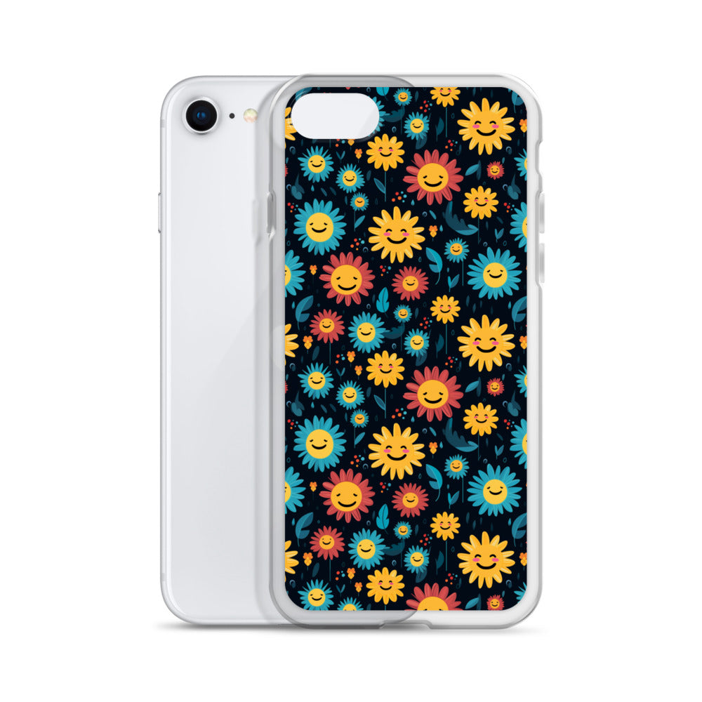 iPhone Case - Happy Smiley Flowers