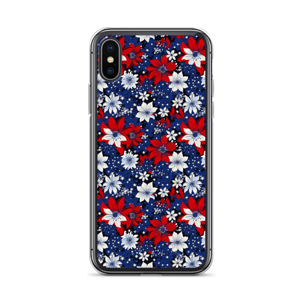 iPhone Case - Patriotic Poinsettas