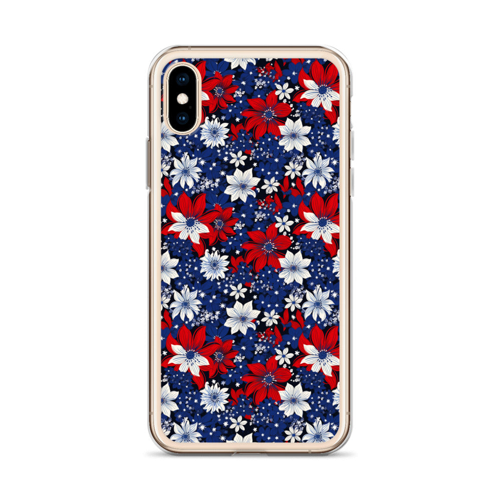 iPhone Case - Patriotic Poinsettas
