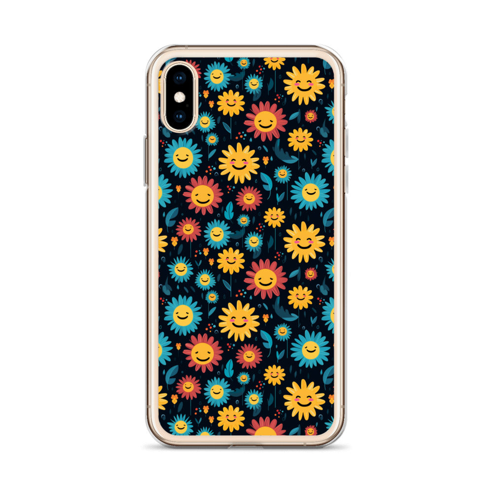 iPhone Case - Happy Smiley Flowers