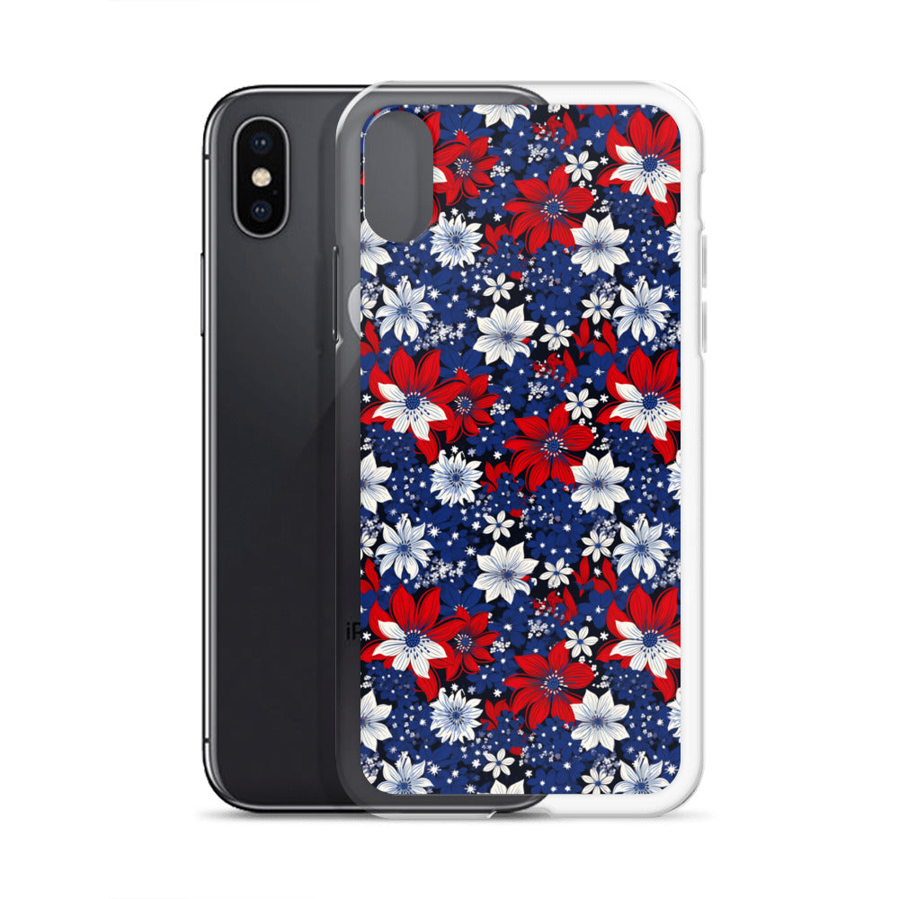 iPhone Case - Patriotic Poinsettas