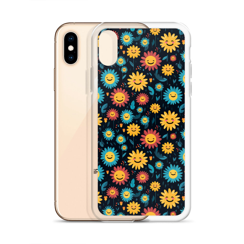 iPhone Case - Happy Smiley Flowers
