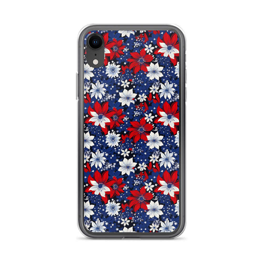 iPhone Case - Patriotic Poinsettas
