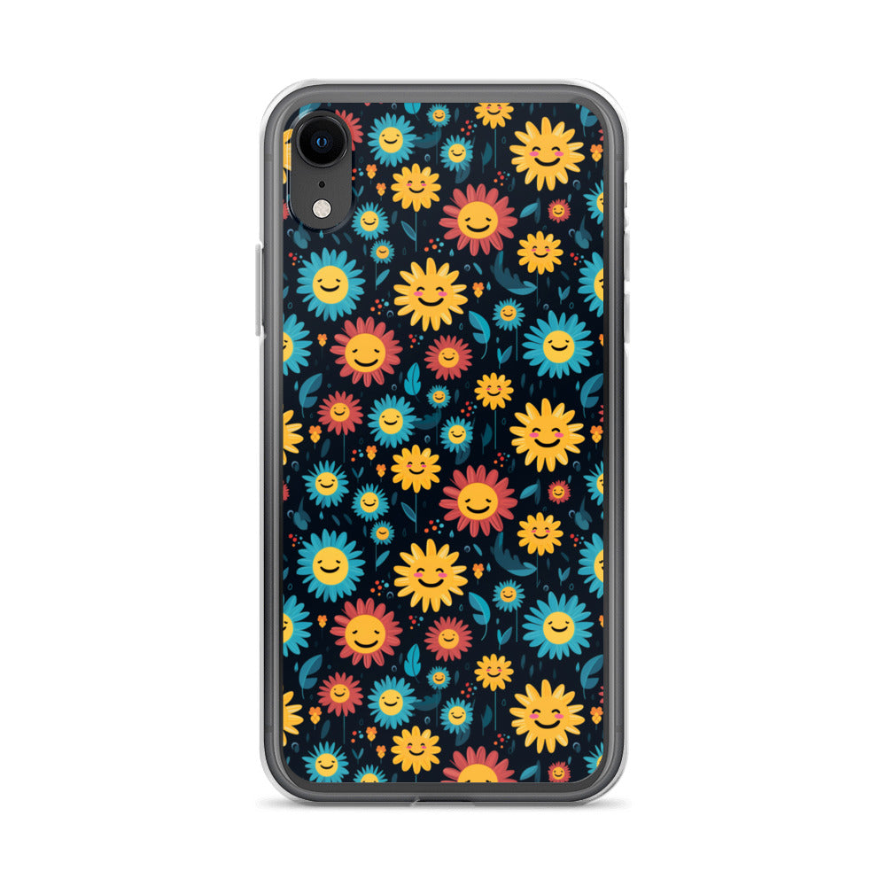 iPhone Case - Happy Smiley Flowers