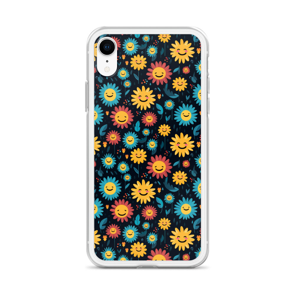 iPhone Case - Happy Smiley Flowers