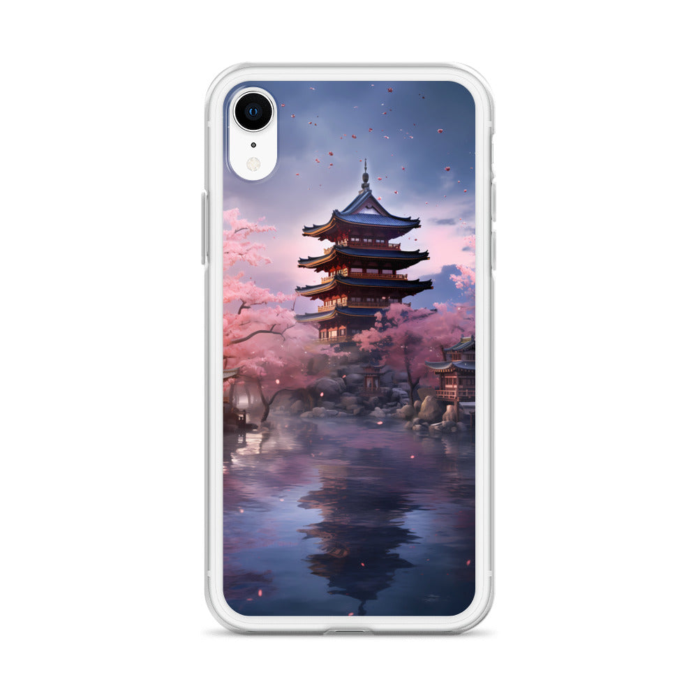 iPhone Case - Ancient Kyoto with Cherry Blossoms