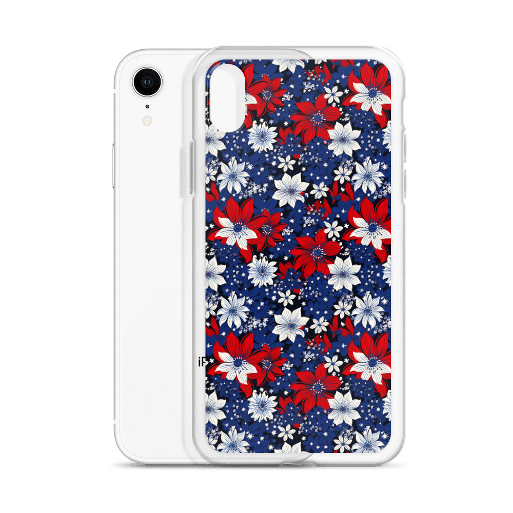 iPhone Case - Patriotic Poinsettas