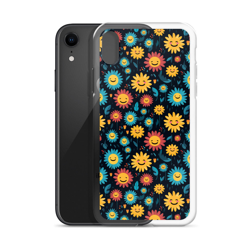 iPhone Case - Happy Smiley Flowers