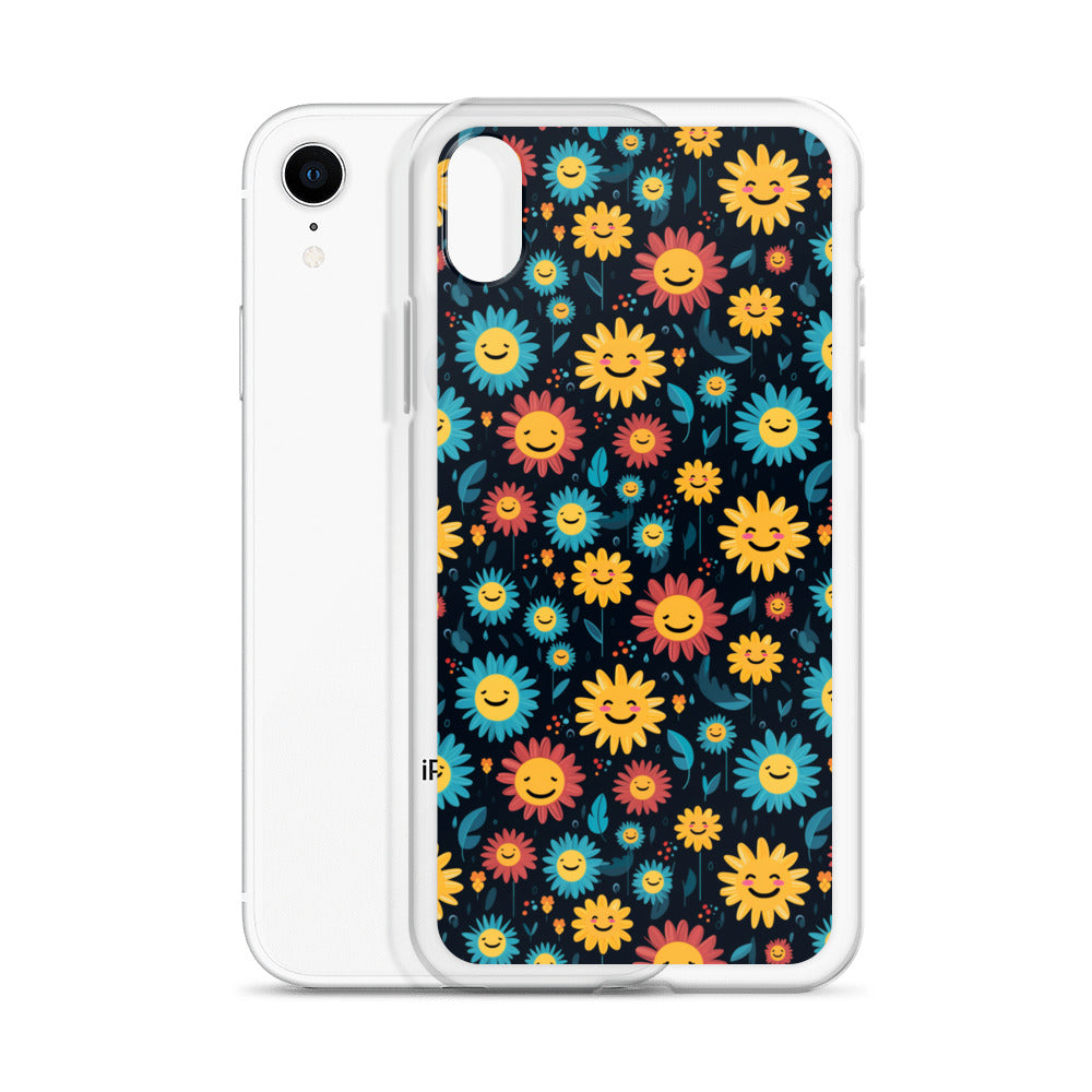 iPhone Case - Happy Smiley Flowers
